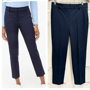 J. Crew Slim Crop RUBY Pants Stretch Twill Navy Blue Size 6